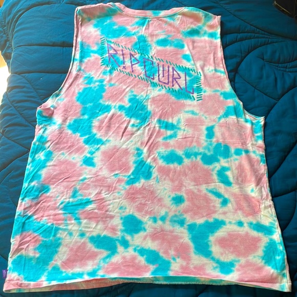 2/$20 EUC RIP CURL MEN’S XXL TANK TOP blue / pink tie dye!!! - Picture 4 of 5